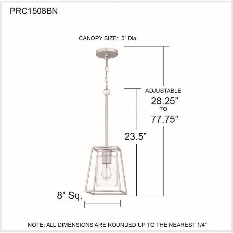 Quoizel Lighting Prescott 1 - Light Pendant in  Brushed Nickel
