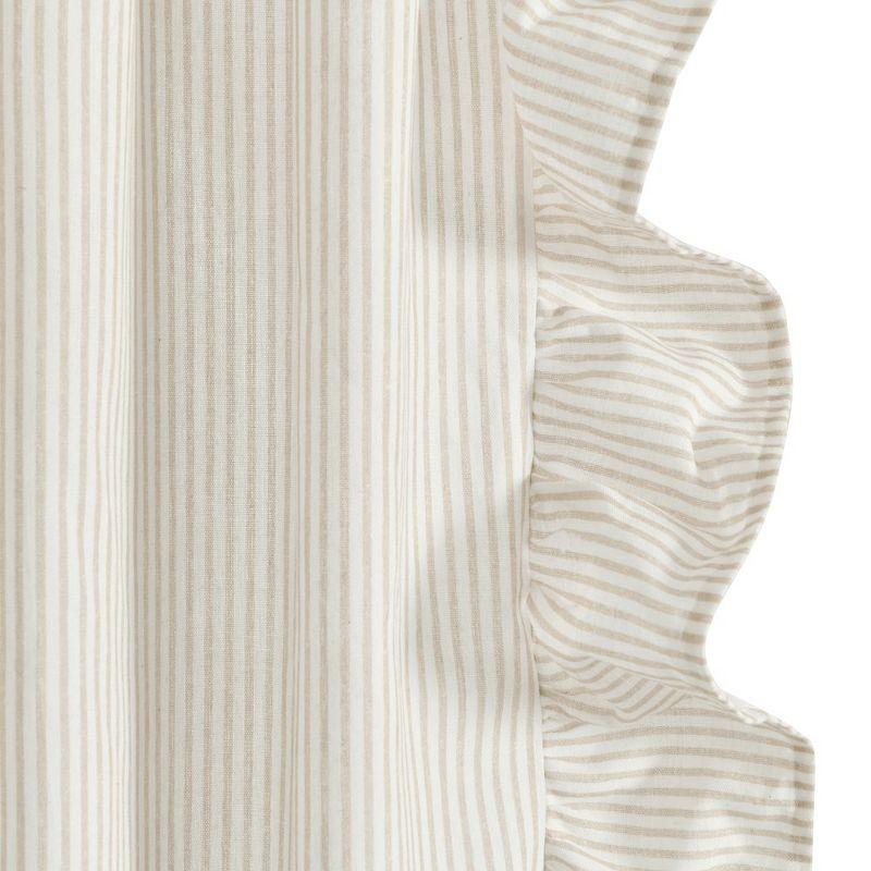 Farmhouse Reyna Ruffle Window Curtain Panels Neutral 54x84 Set