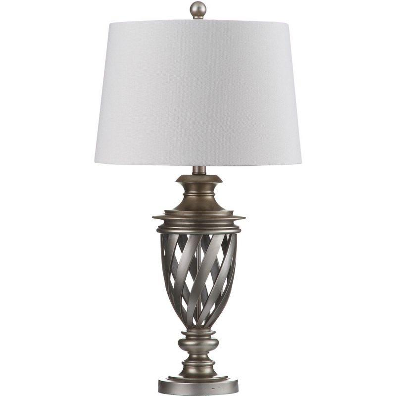 Byron 28.5 Inch H Urn Table Lamp (Set of 2) - Antique Silver - Safavieh