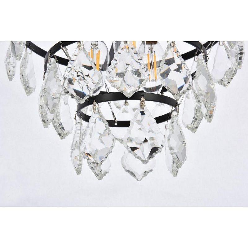 Elegant Lighting Ella 3 - Light Flush Mount in  Black