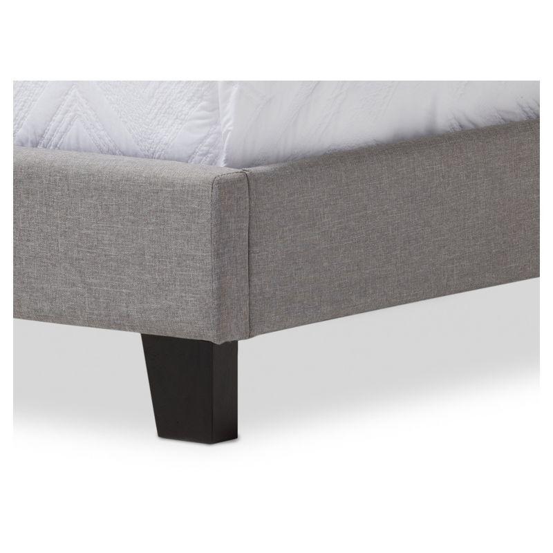 Twin Paris Modern And Contemporary Fabric Upholstered Tufting Platform Bed Gray - Baxton Studio