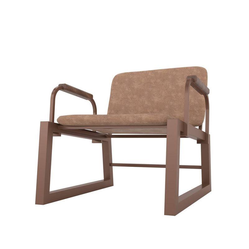 1.0 Whythe Low Accent Chair Corten - Manhattan Comfort: Upholstered Guest Seating for Living Room