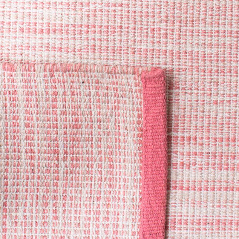 Montauk Pink Handwoven Cotton 8' x 10' Area Rug