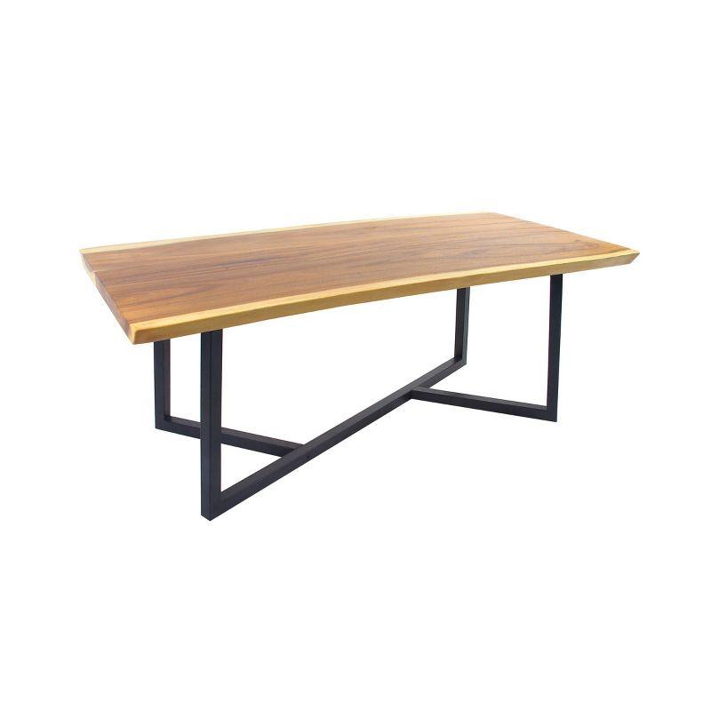 Contemporary Wood Dining Table Brown - Olivia & May: Sleek Design, Seats 6, Non-Extendable