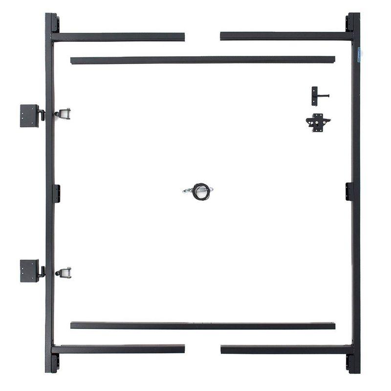 Adjustable Black Steel Frame Gate Building Kit for 60"-96" Openings