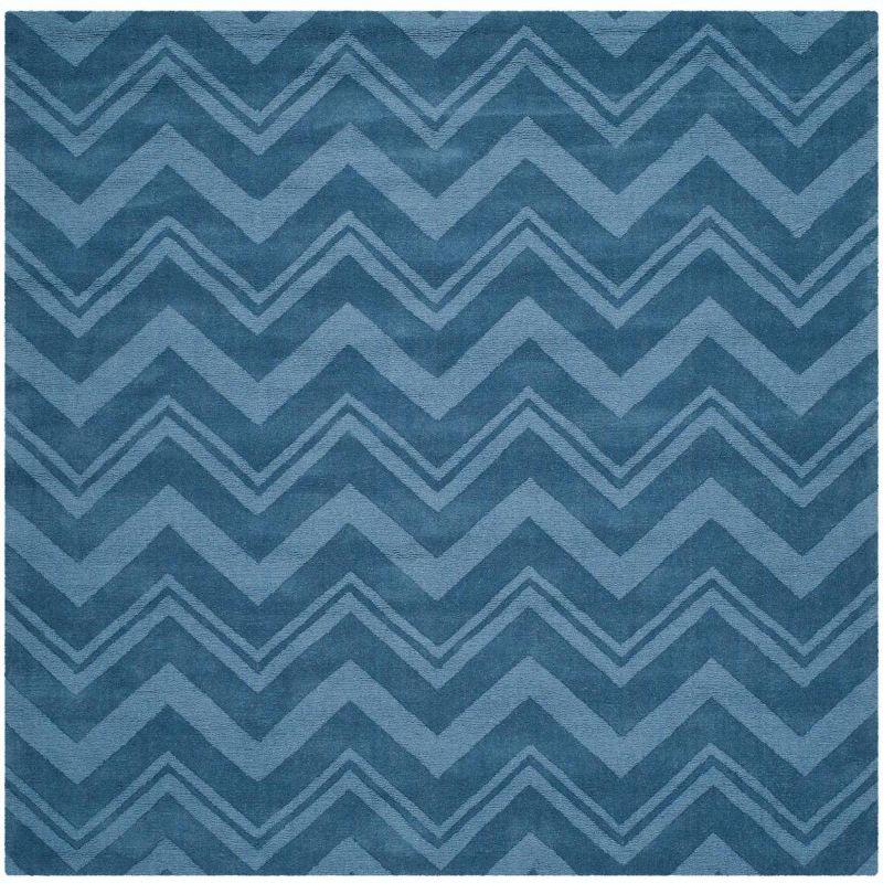 Impressions IM398 Hand Loomed Area Rug - Blue - 6'x6' - Safavieh.