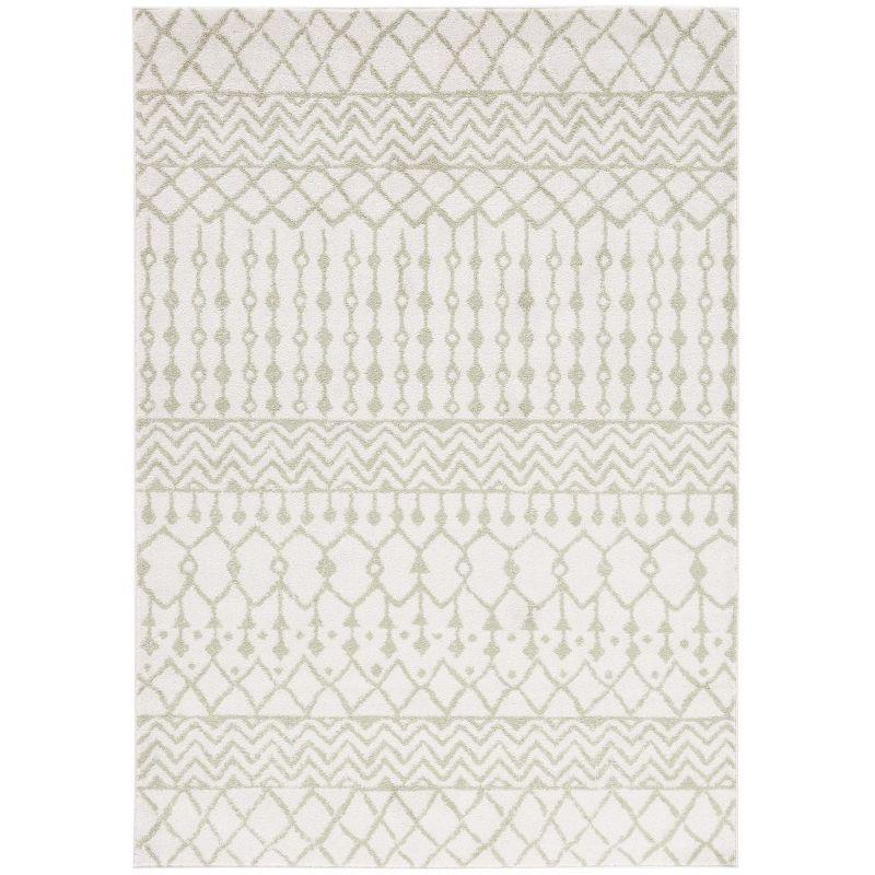 Tulum TUL270 Power Loomed Area Rug - Ivory/Sage - 6'x9' - Safavieh.