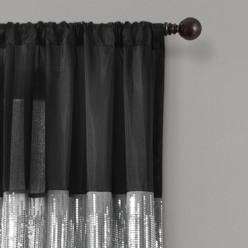 Night Sky Polyester Semi Sheer Curtain Panel