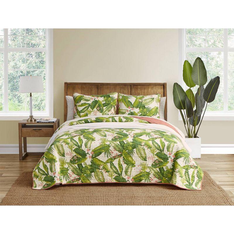 Tommy Bahama Aregada Dock Cotton Reversible Quilt Set