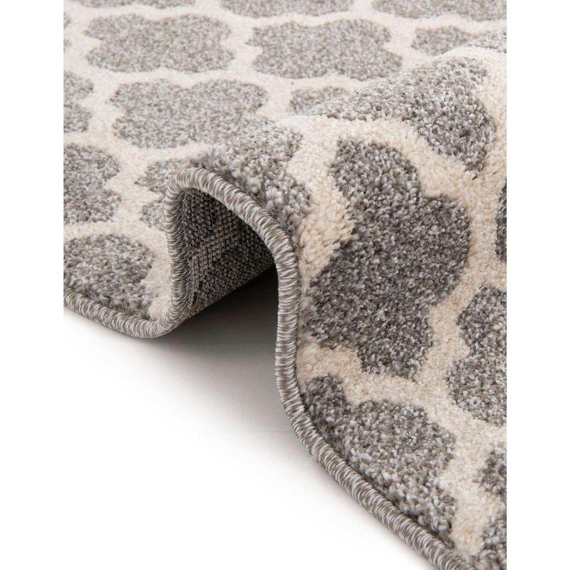 Unique Loom 5' 1 x 8' 0 Trellis Philadelphia Dark Gray Area Rug