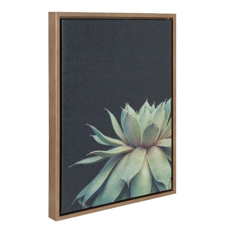 Gold Framed Succulent Canvas Wall Art, 18x24