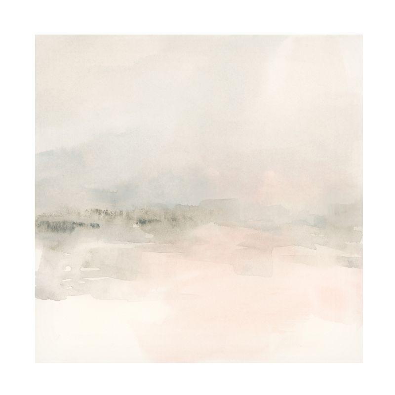 Muted Shoreline 24" x 24" Gray and White Canvas Art