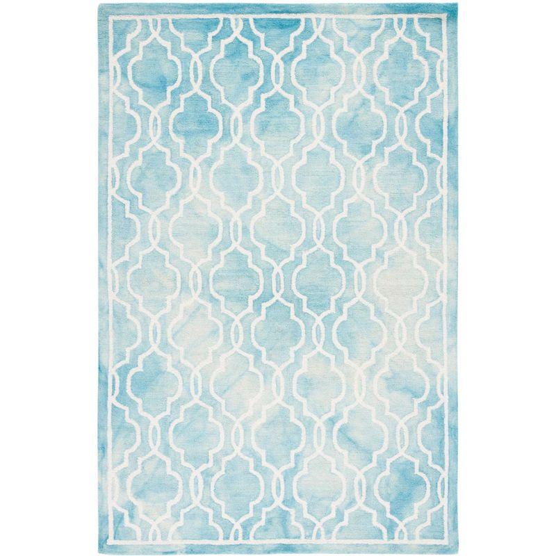 Dip Dye DDY539 Hand Tufted Indoor Area Rug - Turquoise/Ivory - 6'x9' - Safavieh