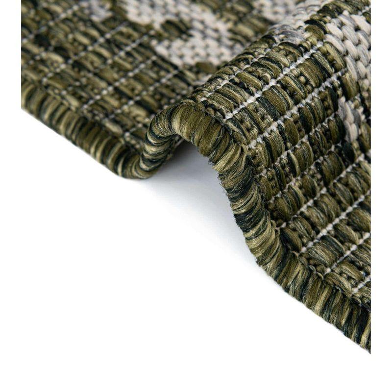 Unique Loom 7' 1 x 10' 0 Rectangle Indoor/Outdoor Traditional Green Area Rug