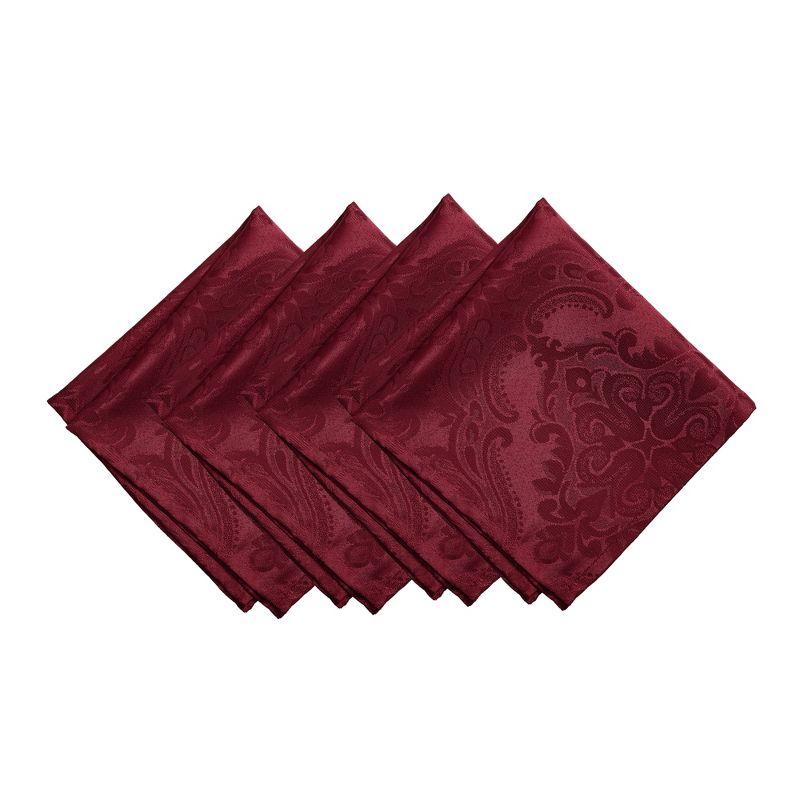 Elrene Caiden Elegance Damask Napkin, Set of 4 - 17" x 17" - Elrene Home Fashions