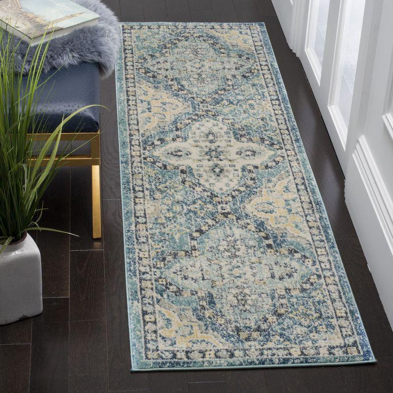 Evoke EVK274 Power Loomed Indoor Accent Rug - Light Blue/Ivory - 2'2"x4' - Safavieh
