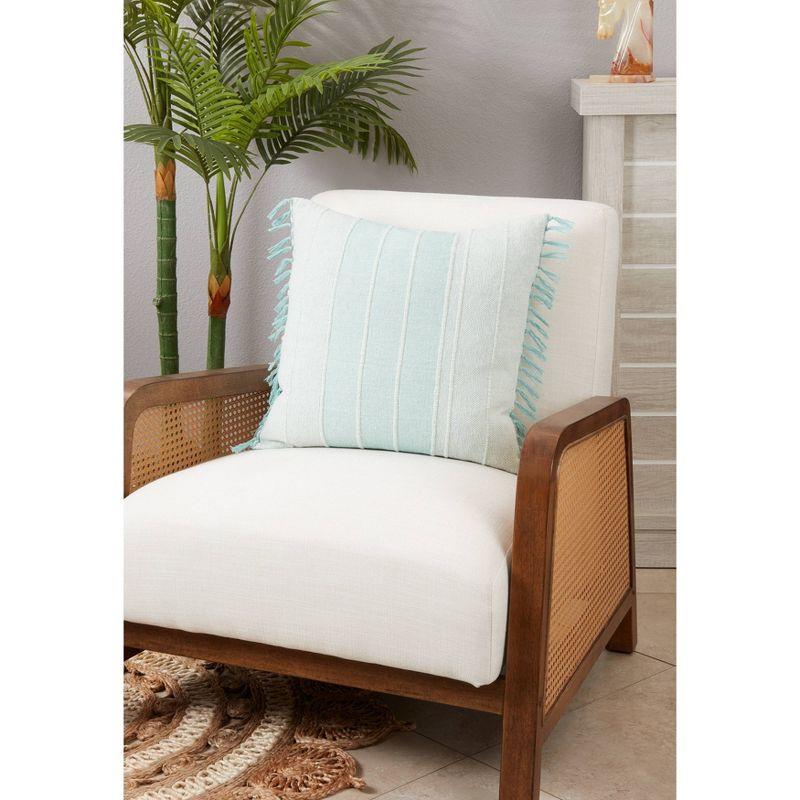 Evadne Collection Striped Cotton Throw Pillow