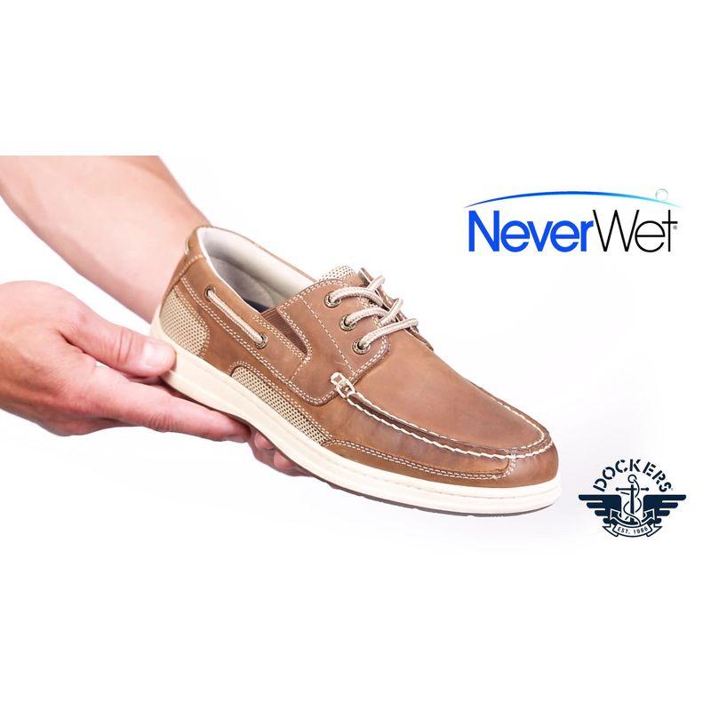 Dockers Mens Beacon Leather Casual Classic Boat Shoe with Stain Defender, Dark Tan, Size 11.5