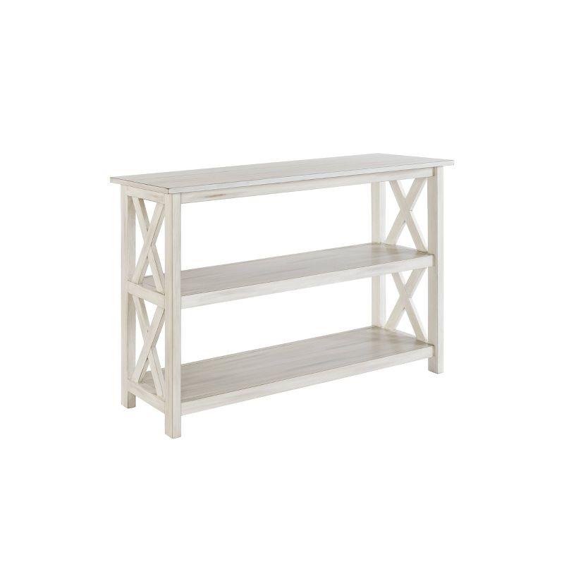 Jamestown Antique White 42" Wood Entryway Table with Storage