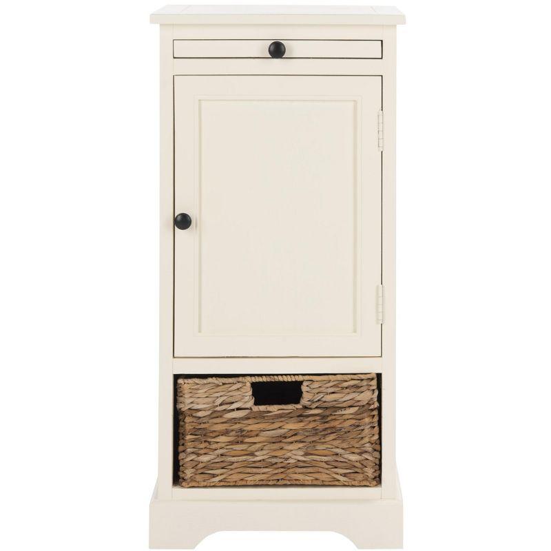 Raven Storage Unit - AMH5703 - Distressed Cream - Safavieh Couture