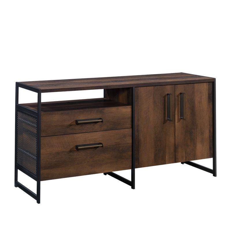 Briarbrook Barrel Oak 60" Modern TV Credenza with Adjustable Shelves