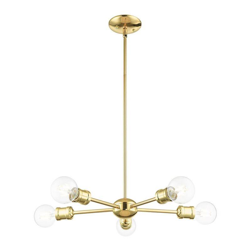 Livex Lighting Lansdale 5 - Light Chandelier in  Polished Brass