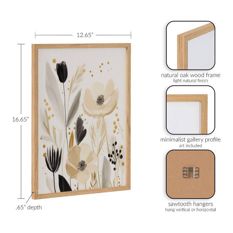 Kate & Laurel All Things Decor 12"x16" Gallery Modern Muted Cottage Floral Abstract Print by The Creative Bunch Studio Natural