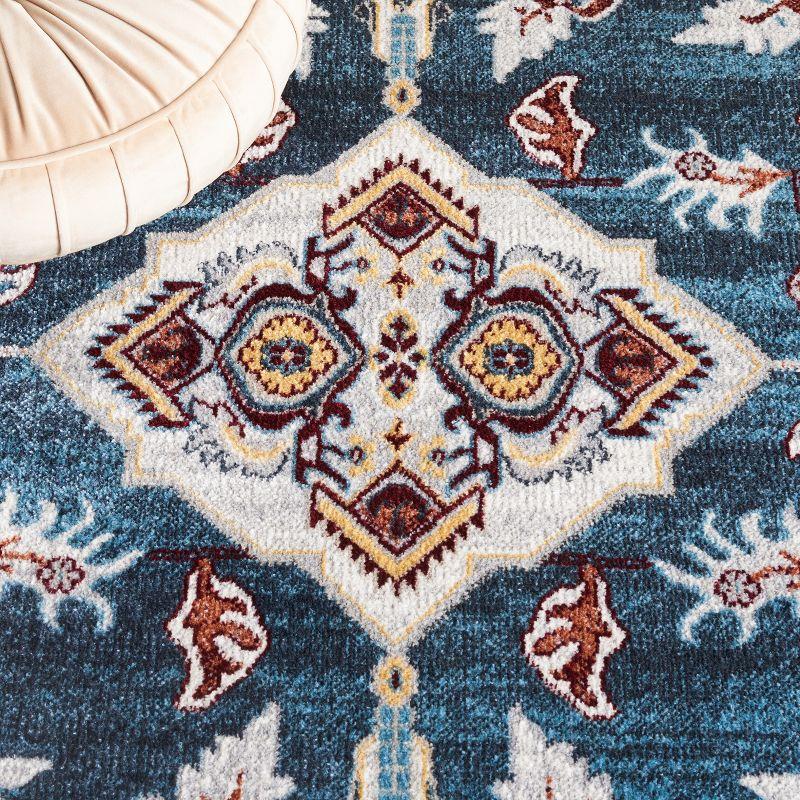 Bayside BAY104 Power Loomed Area Rug - Blue/Gray - 6'7"x6'7" - Safavieh.