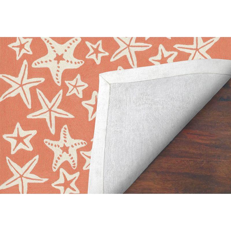 Liora Manne Capri Starfish Indoor/Outdoor Rug Coral 5' x 7'6"