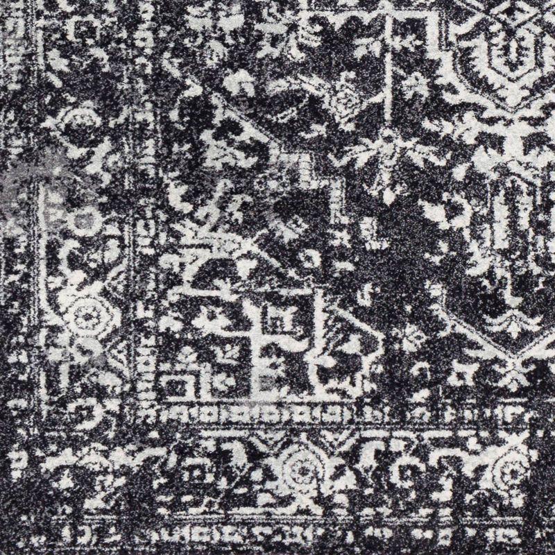 Livabliss 5'3"x7'3" Worsham Traditional Rug Black: Medium Pile, Stain & Fade-Resistant, Indoor Use