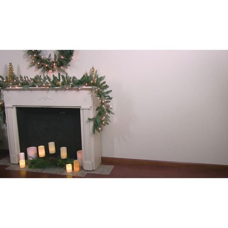 Festive 7.5' White Fir Pre-Lit Outdoor Christmas Tree with Clear Lights