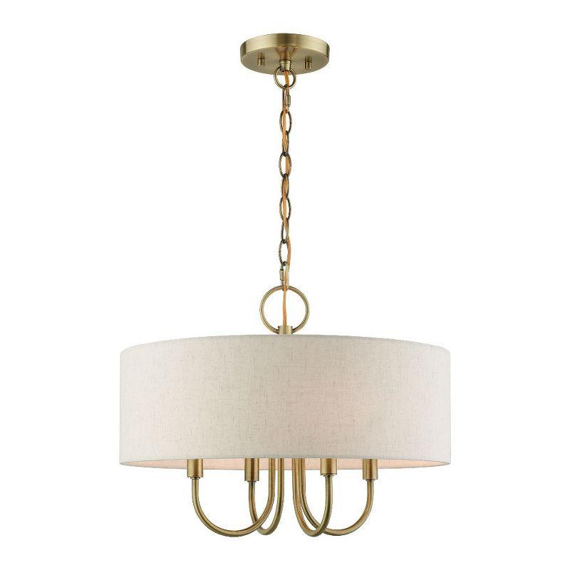 Livex Lighting Blossom 4 - Light Pendant in  Antique Brass