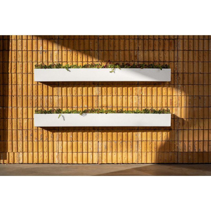 Veadek Geo Series Trough Hanging 32" Planter - 2-Pack White
