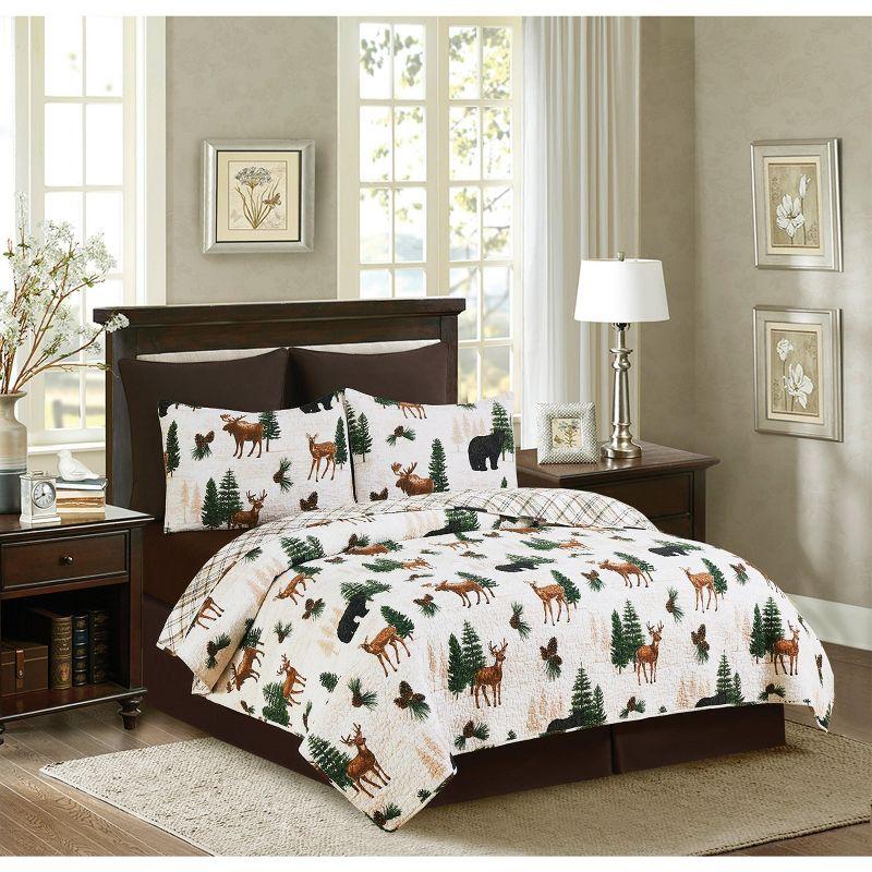 C&F Home Noland Pines Rustic Lodge Cotton Quilt Set  - Reversible and Machine Washable