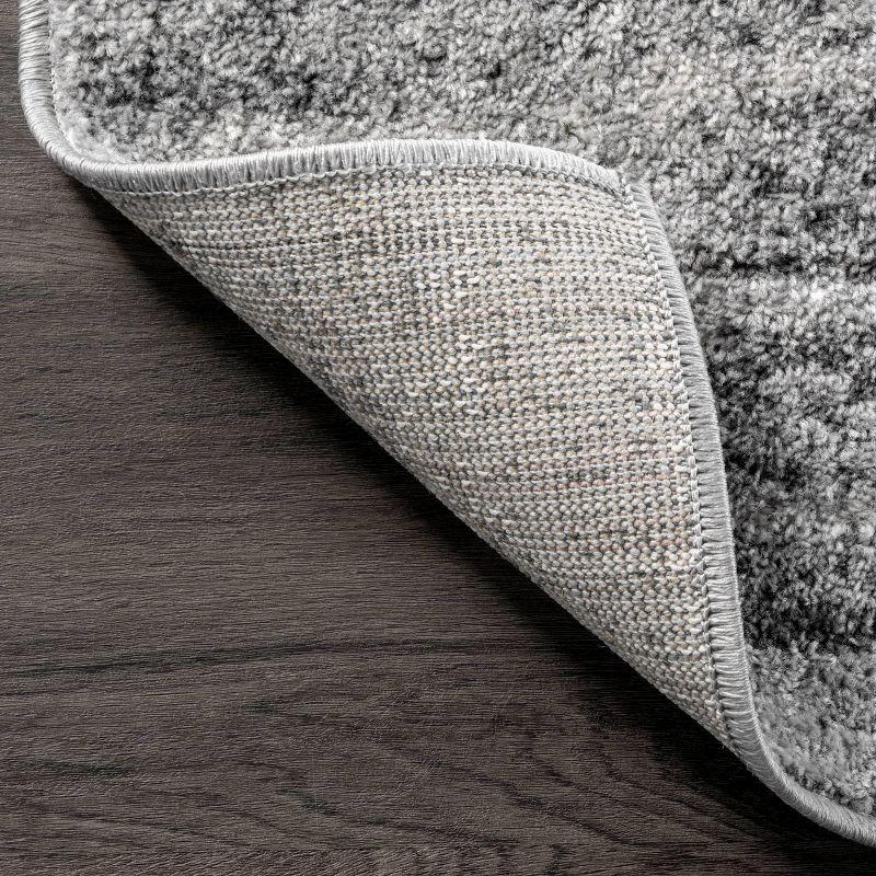 5'x8' Sherill Ripple Modern Abstract Living Room or Bedroom Area Rug Gray - nuLOOM: Stain-Resistant, Low Pile, Indoor Use