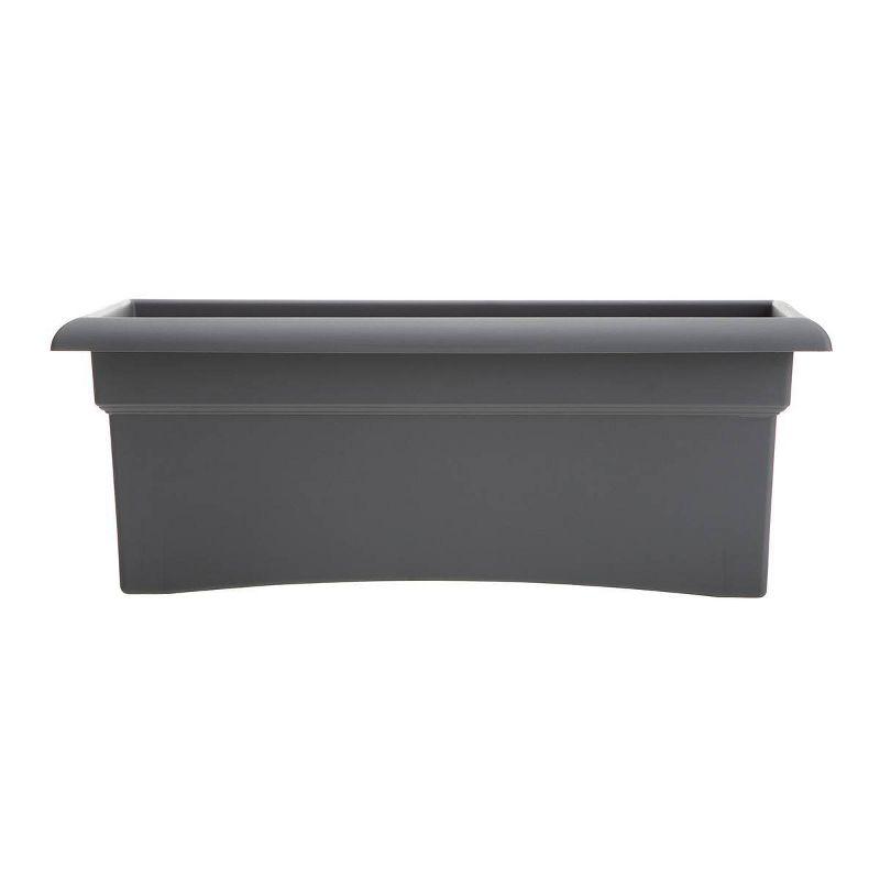Bloem 26"x11" Veranda Rectangular Window Deck Box Planter Charcoal