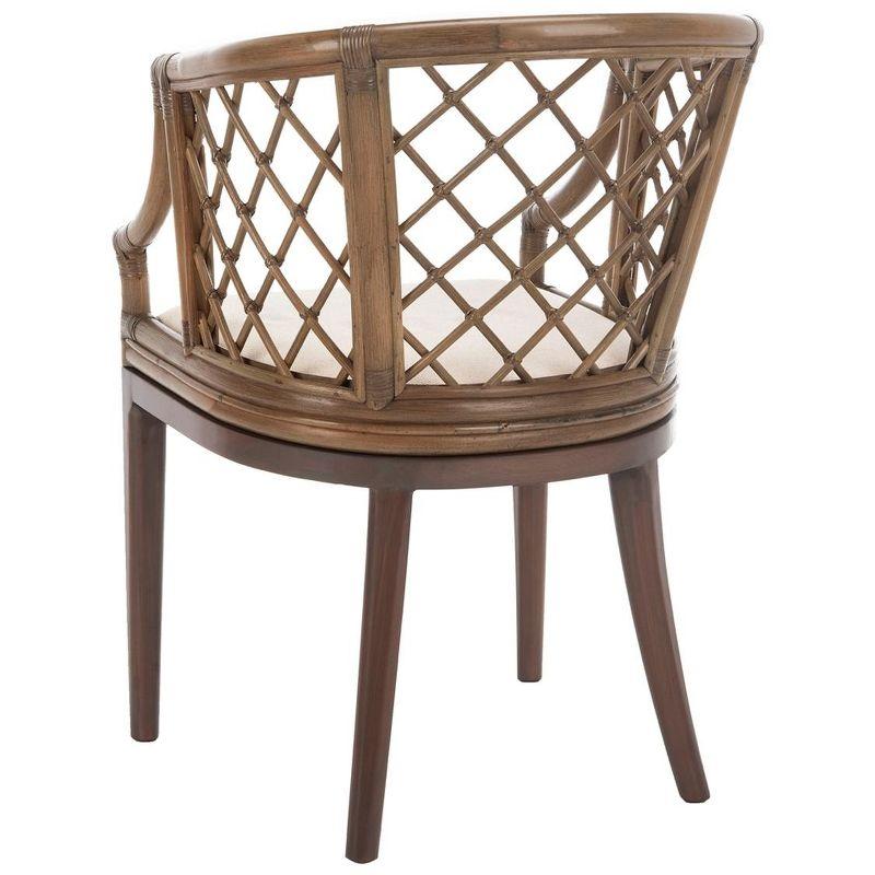 Carlotta Arm Chair - SEA4013 - Greige/White - Safavieh