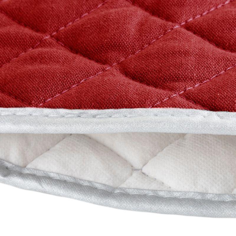 Oven Mitts- 2 Oversized Quilted Mittens, Flame and Heat Resistant By Lavish Home (Set of 2)