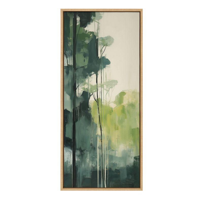 Kate & Laurel All Things Decor 18"x40" Sylvie Whispering Trees II Framed Canvas by Amy Lighthall Natural