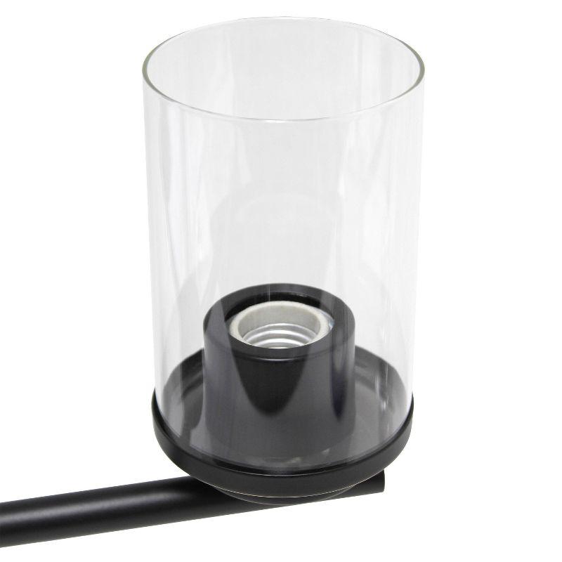 Lalia Home 5-Light 20.5" Classic Contemporary Clear Glass/Metal Hanging Pendant Bronze : UL Listed, Adjustable Height