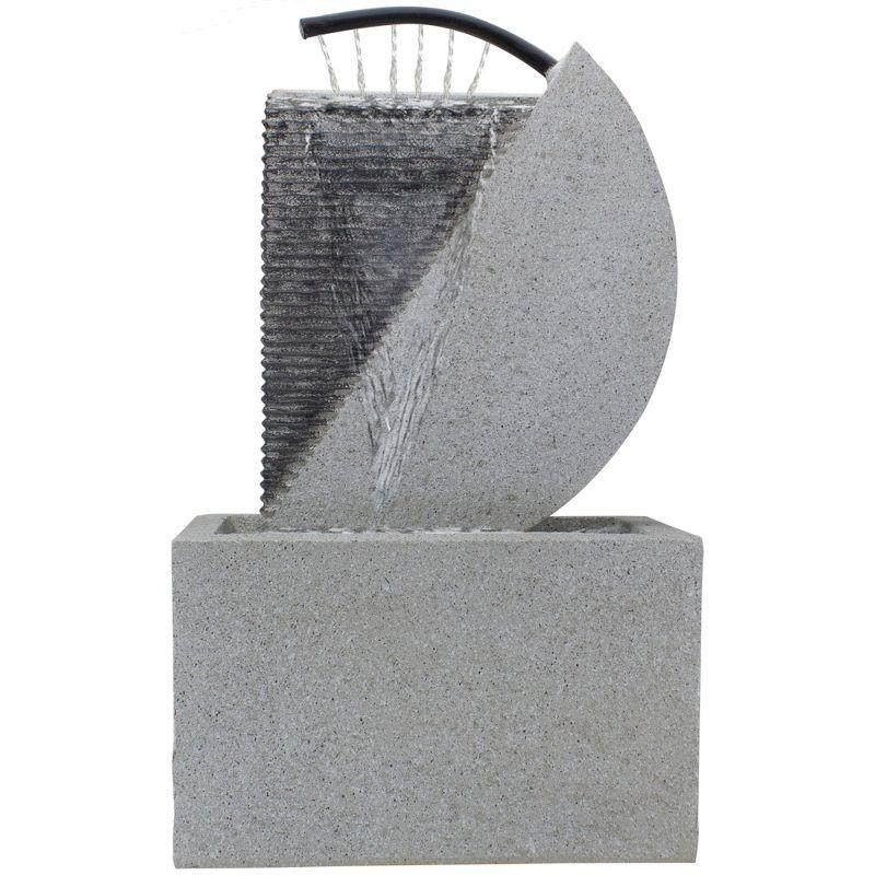 Northlight Modern Style Rainfall Outdoor Water Fountain - 20" - Gray