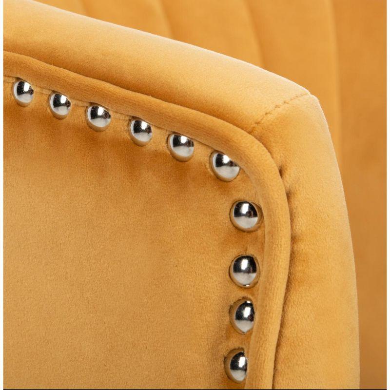 Stazia Wingback Accent Chair - ACH4502 - Marigold/Black - Safavieh