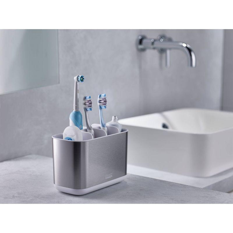 Joseph Joseph EasyStore Stainless Steel Large Toothbrush Holder