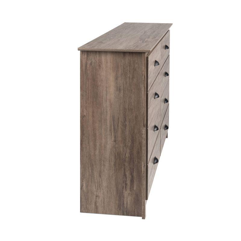 Drifted Gray Double 8-Drawer Coastal Dresser