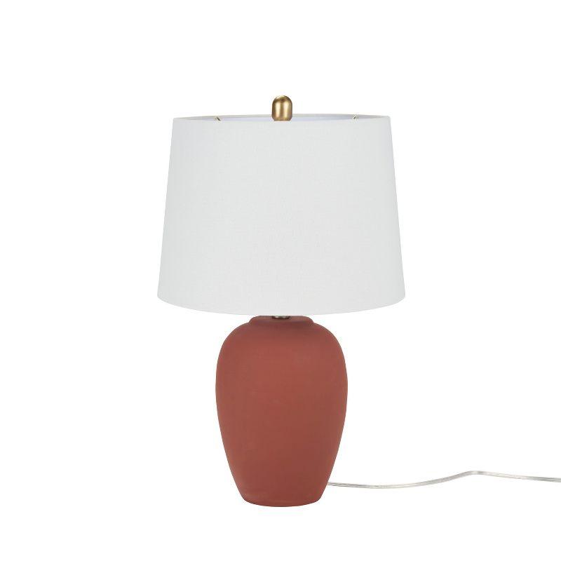 23" Terracotta Ceramic Urn Table Lamp - Nourison