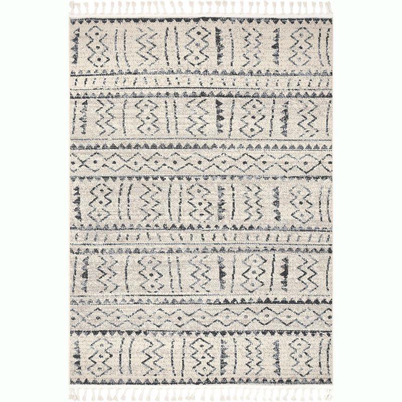 nuLOOM Akua Bands Tassel Area Rug