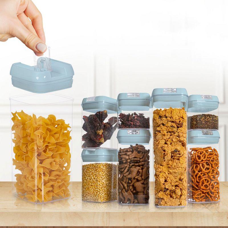 Cheer Collection Airtight Food Storage Containers, Set of 7 (Blue)