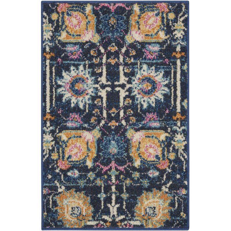 Nourison Passion Bohemian Indoor Rug Navy 1'10" x 2'10"