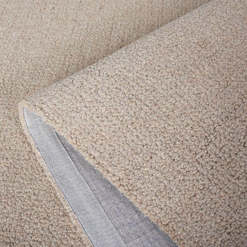 Abstract ABT279 Handmade Tufted Area Rug - Beige/Grey - 6' X 6'  Round - Safavieh
