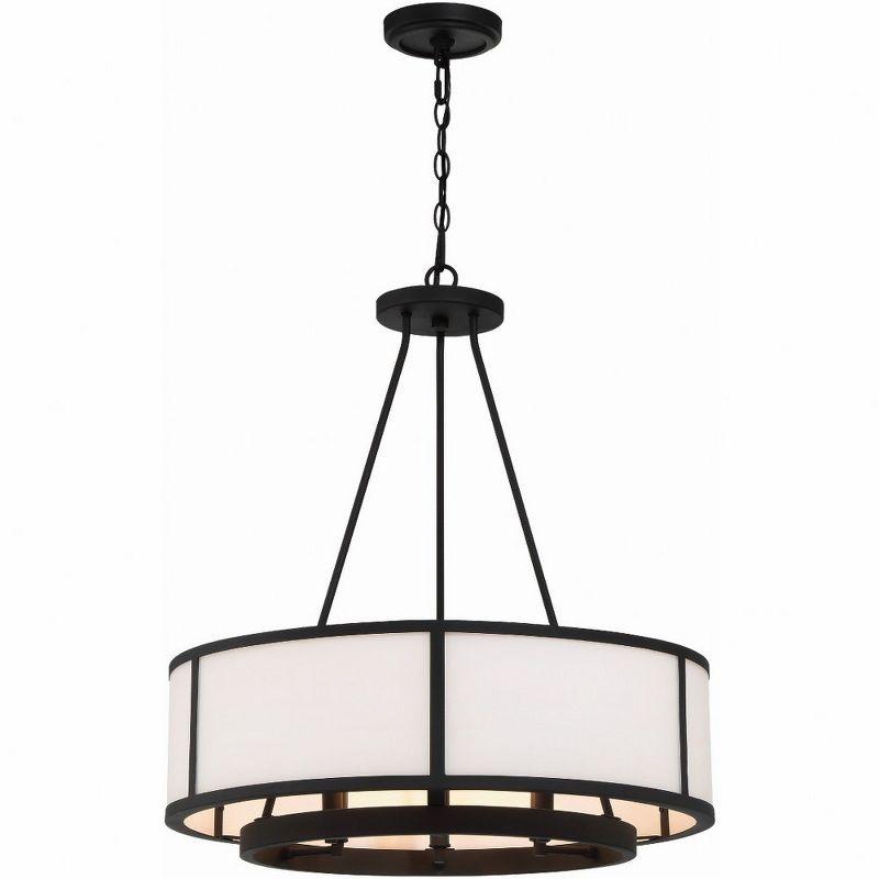 Bryant Black Forged Steel 6-Light Drum Chandelier